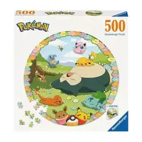 Kruhové puzzle Flowery Pokémon - 500 dílků
