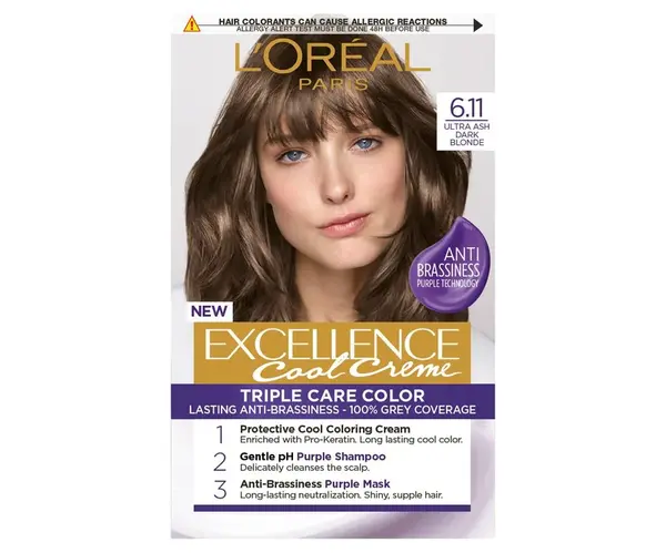 Permanentní barva Loréal Excellence Cool Creme 6.11 ultra popelavá tmavá blond - L’Oréal Paris + dárek zdarma