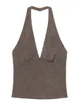 Pull&Bear Top  tmavohnedá