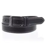 Pánský kožený opasek jeansový černý - PB Sadoc 105