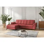 Sit & More ROHOVÁ SEDAČKA, textil, kůže, červená
