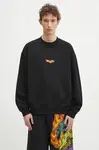 Marcelo Burlon  Bavlnená mikina  County Flame Boxy Crewneck Black Red