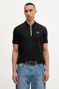 Karl Lagerfeld polo tričko pánske bavlnené s elastanom