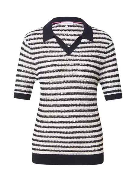 TOMMY HILFIGER Tričko  čierna / biela