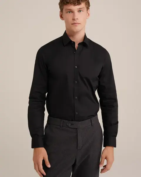 WE Fashion Košeľa  čierna
