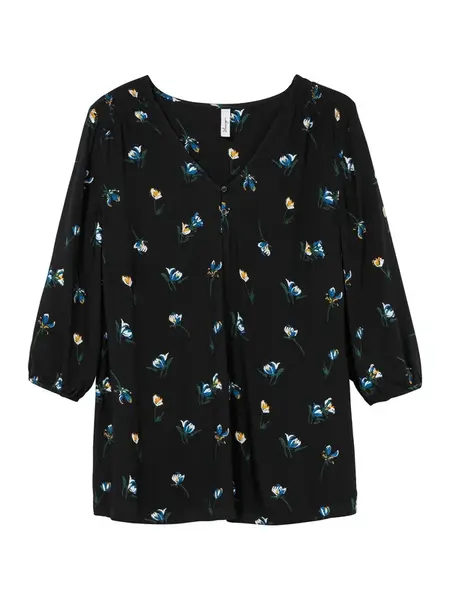SHEEGO Tunika  modrá denim / čierna / biela