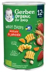 Gerber Organic WAVY CHIPS mrkva & jahoda (od 12 mesiaca)
