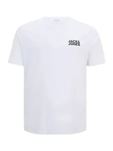 Jack & Jones Plus Tričko 'JJECorp'  čierna / biela