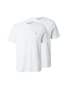 Calvin Klein Jeans Tričko 'Monologo Patch T'  biela