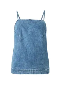 Abercrombie & Fitch Top  modrá denim