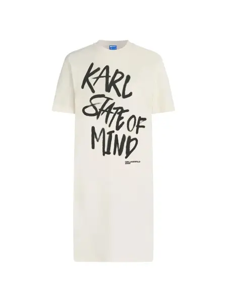 KARL LAGERFELD JEANS Šaty  čierna / šedobiela