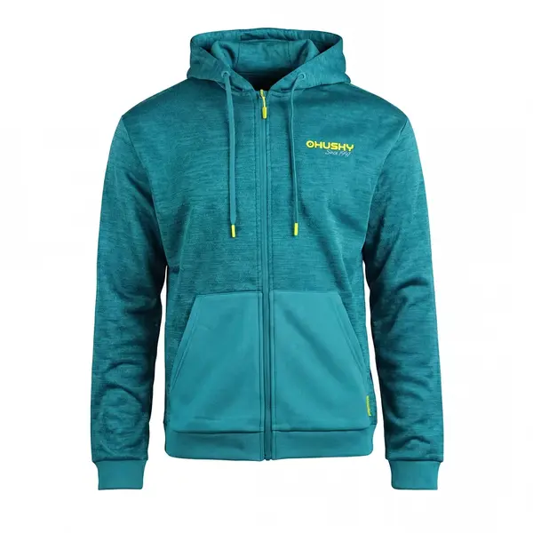 Husky Asta M M, turquoise Pánská mikina s kapucí