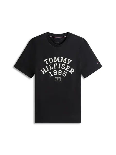TOMMY HILFIGER Tričko 'ARCH'  čierna / biela