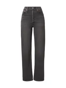 LEVI'S ® Džínsy 'RIBCAGE FULL LENGTH'  čierny denim