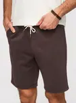Ombre pánské strukturované šortky REGULAR FIT - hnědé