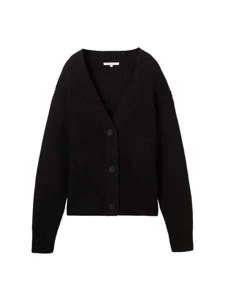 TOM TAILOR DENIM Kardigán  čierna