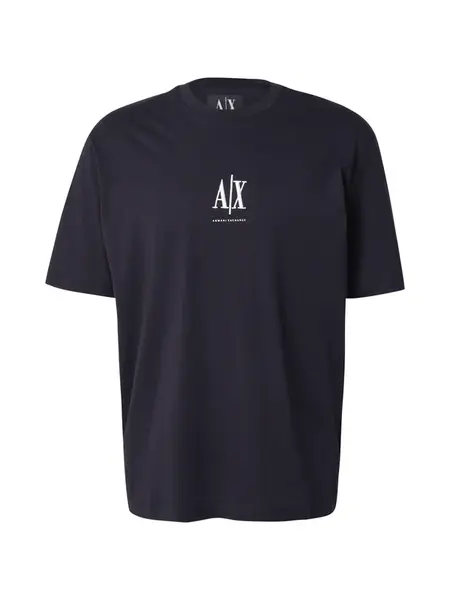 ARMANI EXCHANGE Tričko  tmavomodrá / biela
