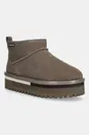 Semišové snehule Tommy Jeans TJW FLATFORM SNOW BOOT SUEDE