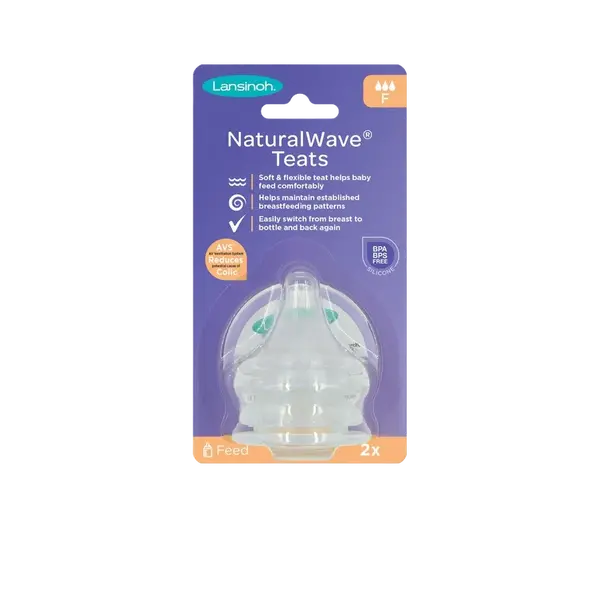 LANSINOH Savička na kojeneckou lahev NaturalWave rychlý průtok L, 2 ks