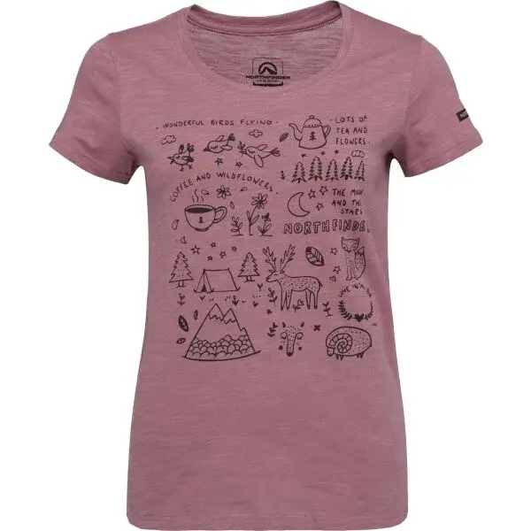 Northfinder AMIE Dámské outdoorové triko, růžová, velikost