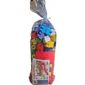 RELAKS-TOYS GIANT BLOCKS + TRACK Dětské kostky, mix, velikost