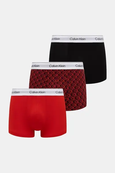 Boxerky Calvin Klein Underwear 3-pack vínová barva, LV00NB4564