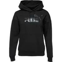 Puma ESSENTIALS+ ANIMAL HOODIE Dámská mikina s kapucí, černá, velikost