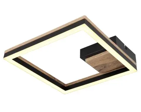 Stropní LED osvětlení Beatrix 27 cm, kov/dřevo