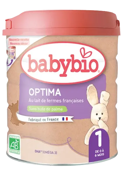 BABYBIO BABYBIO OPTIMA 1 počáteční kojenecké bio mléko s probiotiky a prebiotiky 800 g 800 g