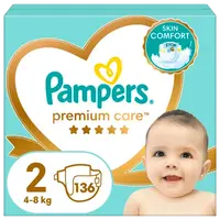 PAMPERS Premium Care plenky vel. 2, 4-8 kg, 136 ks