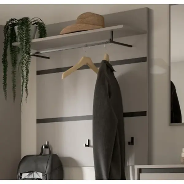 Předsíňový šatní panel Jaru, šedý