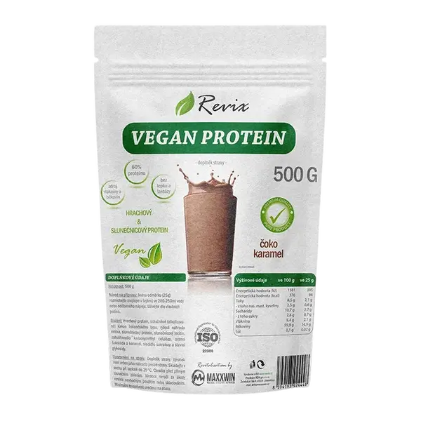REVIX Vegan protein čokoláda-karamel 500 g