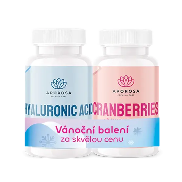 APOROSA Kyselina hyaluronová + biotin 60 ks + Brusinky strong 30 tablet