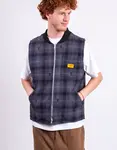 Service Works Thistle Plaid Padded Work Vest BLACK M