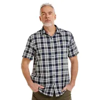 Bushman Pánská lněná košile Kwame, tmavě modrá L