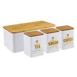 Haus Roland Chlebník + 3 dózy, bílý, zlatý dekor