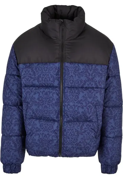 Urban Classics Zimná bunda  indigo / modrosivá / čierna