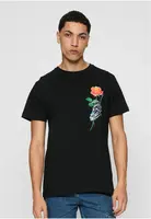 Handmade T-shirt with chrome skeleton black