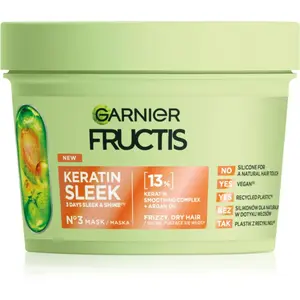 Garnier Fructis Keratin Sleek maska na vlasy s keratinem a arganovým olejem 370 ml