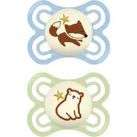 MAM Perfect Night 0+ months cumlík Blue/ Green 2 ks