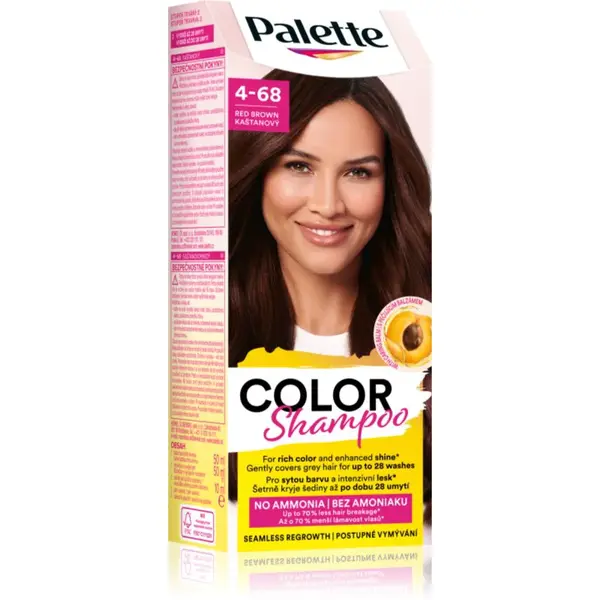 Schwarzkopf Palette Color Shampoo tónovací šampon odstín 4-68 Red Brown 50 ml