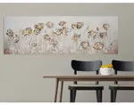Ručne maľovaný obraz Kvety 120x40 cm, 3D štruktúra%