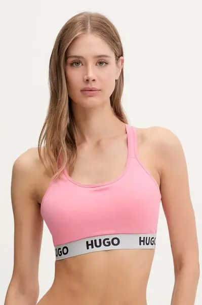 Podprsenka HUGO BRALETTE PADDED SPORTY LOGO