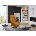 Sit & More RELAXAČNÍ KŘESLO, kůže, curry žlutá