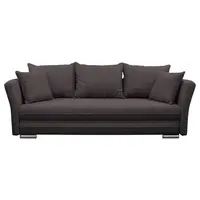 MID.YOU ROZKLÁDACÍ POHOVKA, textil, tmavě hnědá