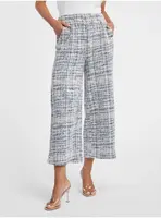 Orsay Blue cream women's tweed culottes - Women