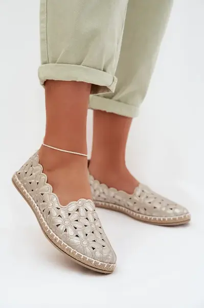 Dámske slip-on baleríny s kvetinovým vzorom
