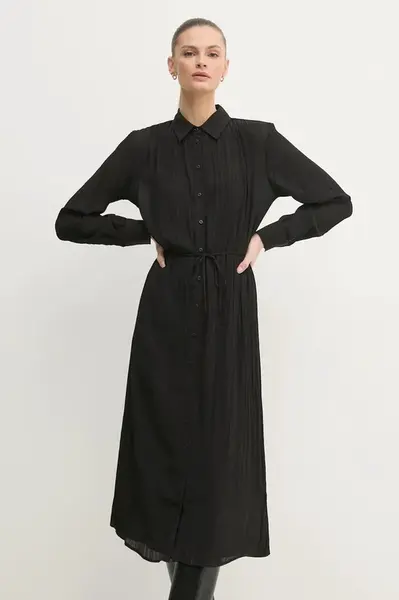 Šaty Calvin Klein černá barva, midi, K20K208088