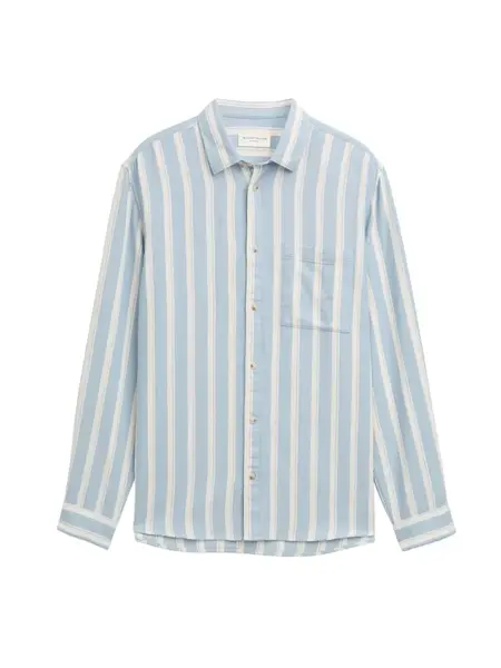 TOM TAILOR Košeľa  modrosivá / biela