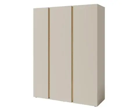 Šatní skříň Lucky, 145 cm, béžová/olejovaný dub